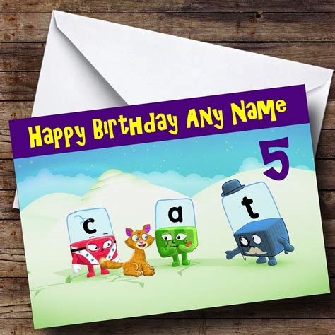 Personalised Alphablocks Birthday Card : Amazon.co.uk: Stationery & Office Supplies