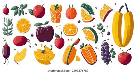 Succulent Summer Fruits Clip Art Set Stock Vector (Royalty Free ...