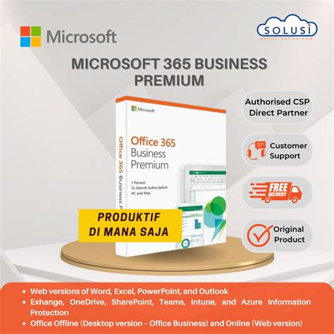 Harga Jual Lisensi Microsoft 365 Business Premium Original 2024 ...