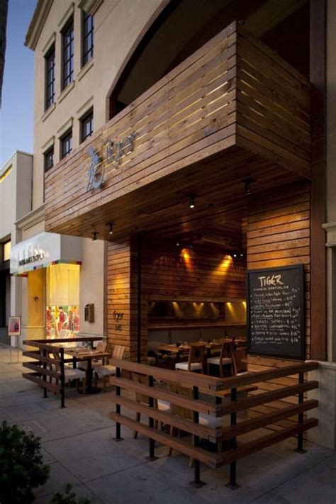 The Tiger Restaurant exterior design | Restaurant patio, Restaurant exterior, Cafe exterior