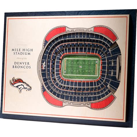 Denver Broncos 17'' x 13'' 5-Layer StadiumViews 3D Wall Art | 3d wall ...