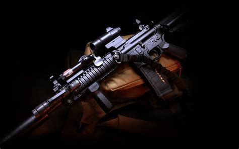 Black rifle HD wallpaper | Wallpaper Flare