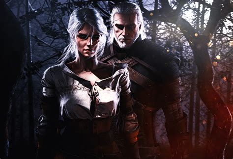 Ciri and Geralt 2 by INGYUARTS on DeviantArt