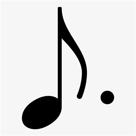 Filedotted Eighth Note Stem Up - Dotted Eighth Note Symbol Transparent PNG - 878x1024 - Free ...