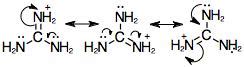 In the guanidinium ion, what is the best description of the hybridization of the nitrogen atoms ...