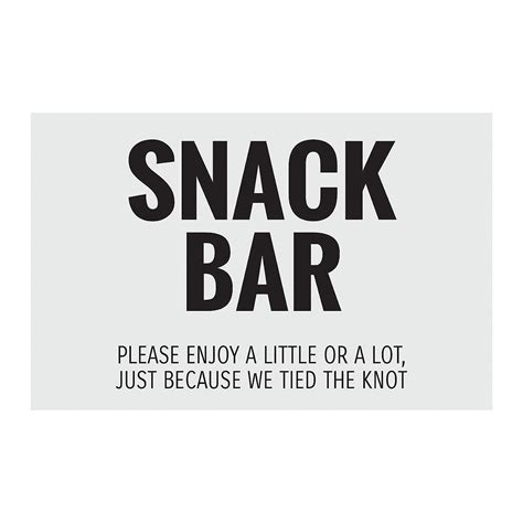 Snack Bar Cardboard Sign - Party Decor - 1 Piece - Walmart.com