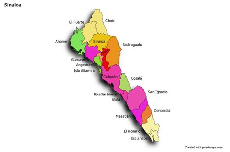 Mapa De Sinaloa