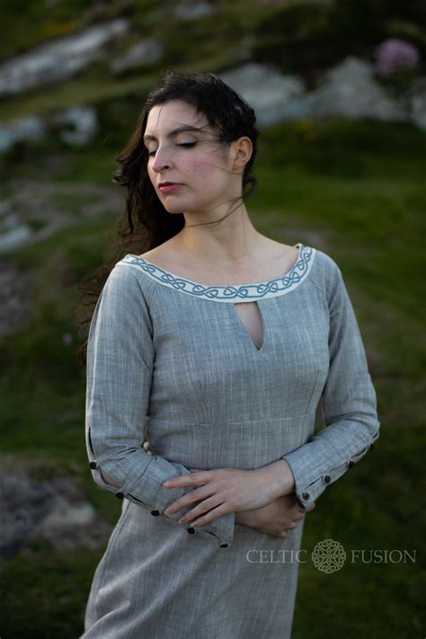 Grey Celtic Dress — Celtic Fusion ~ Folklore Clothing