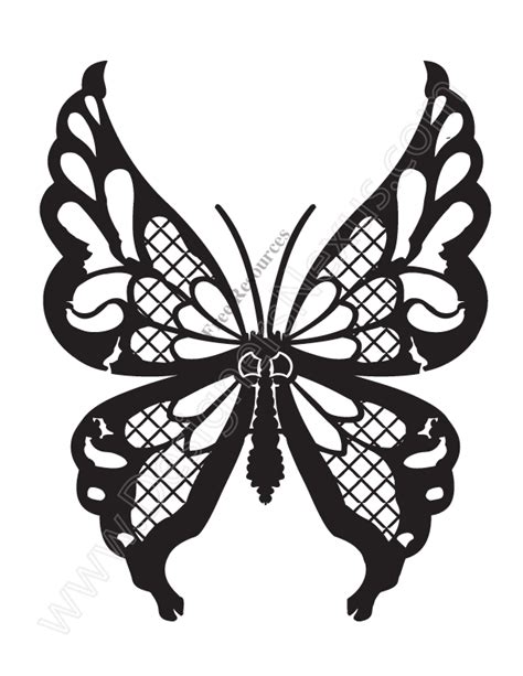 V13 Free Butterfly Vector Clip Art Stencil - Designers Nexus