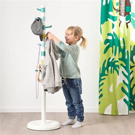KROKIG clothes stand, white/multicolour, 128 cm - IKEA