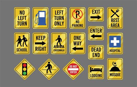 Regulatory Road Signs Template 18753892 Vector Art at Vecteezy