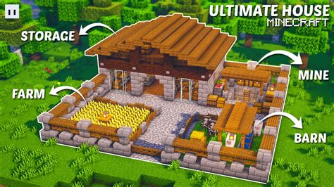 Minecraft : How to Build a Ultimate Survival House | 2 Players House ...