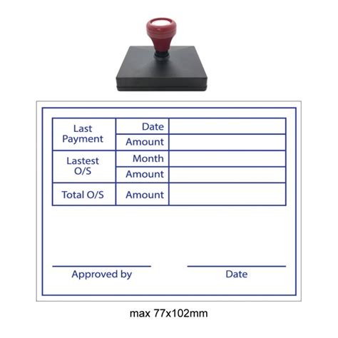 Pre Inked Stamp 77x102mm|Rubberstamps Online Singapore