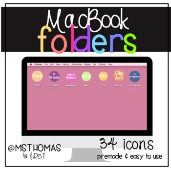 Customized Mac File Folder Icons by MsThomasinFirst | TpT