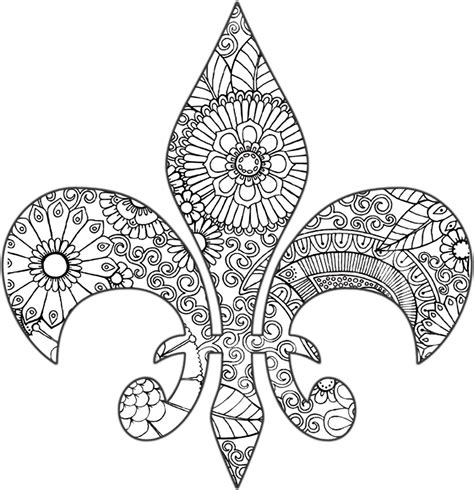 Fleur De Lis coloring page by ibelieveimages on Etsy