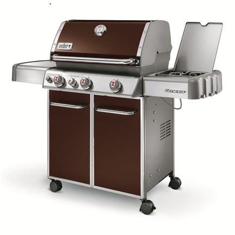 Shop Weber Genesis E-330 Espresso 3-Burner (38,000-BTU) Liquid Propane Gas Grill with Side ...