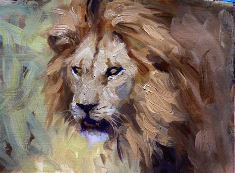 Lion Oil Painting