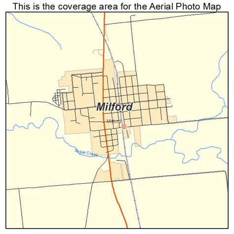 Aerial Photography Map of Milford, IL Illinois