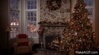 6 HOURS Christmas Fireplace Scene with Snow and Cozy Crackling Fire ...