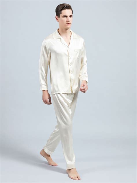 100% Pure Mulberry Silk Pajamas For Men