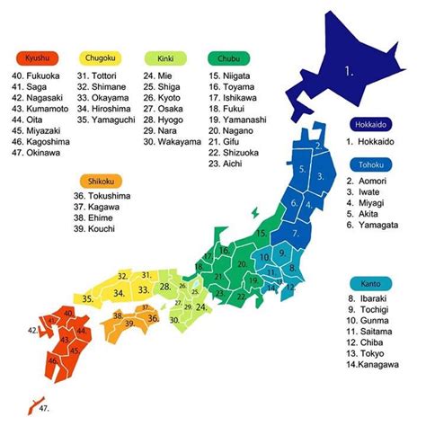 Prefectures of Japan : r/MapPorn