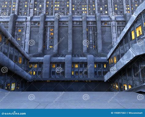 Science Fiction Fantasy City Background, Future Stock Photo - Image of ...