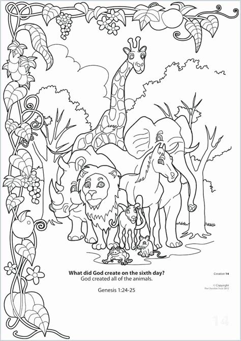 God Made Animals Coloring Pages New Coloring Pages Creation – Spineprint | Creation coloring ...