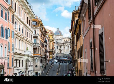 Rome, Italy - February 3, 2017: Street view of Via di S. Maria Stock ...