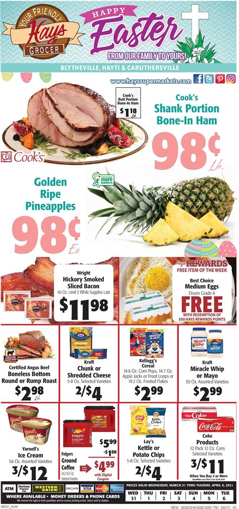 Hays Supermarket - Easter 2021 ad Ad Circular - 03/31 - 04/06/2021 (Page 3) | Rabato