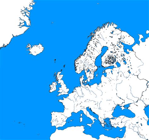 Blank Map Of Europe No Borders - Carolina Map