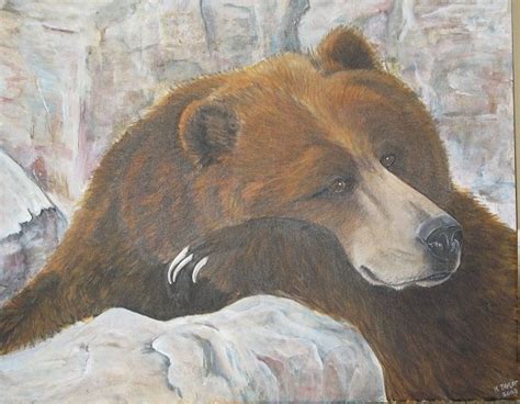 Grizzly Bear On Canvas | Art | Pinterest