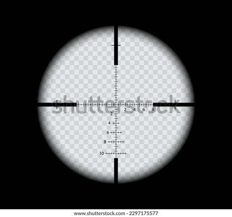 Military Sniper Scope Crosshair Sight View Stock Vector (Royalty Free ...