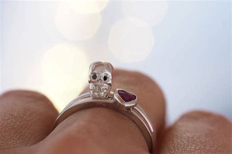 Skull Ring Diamond Skull Ring Silver Skull Ring Gold Skull | Etsy