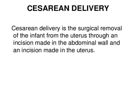 8. cesarean section