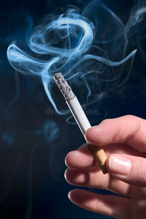 Lit Cigarette 3 stock image. Image of thumb, habit, cigarette - 2447027