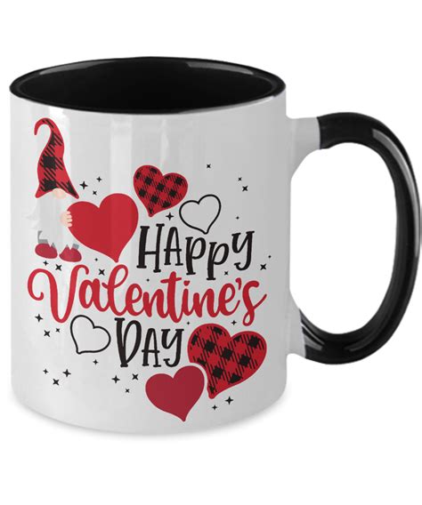 Mug Valentines Day Gift Happy Valentines Day Gnome Coffee Two-Toned Color Mug | eBay