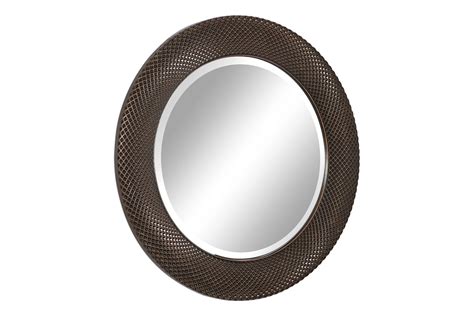 Aziza Bronze Round Mirror at Gardner-White | Bronze, Round mirrors, Mirror