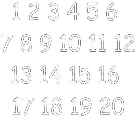 Free Printable Number Coloring Pages 1-20 - MaryqoMullins