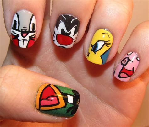 25 Cutesy Cartoon Nail Art for Reminiscing Childhood