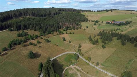 Mountain top Schauinsland Black Forest Germany. Drone flight 21422756 Stock Video at Vecteezy