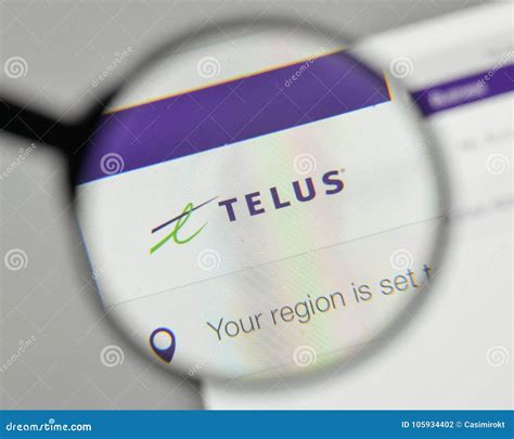 Telus Logo In Front Of Their Heaquarters For Quebec. Telus Is A ...