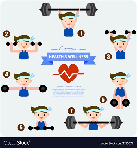 Health and wellness cartoon concept Royalty Free Vector