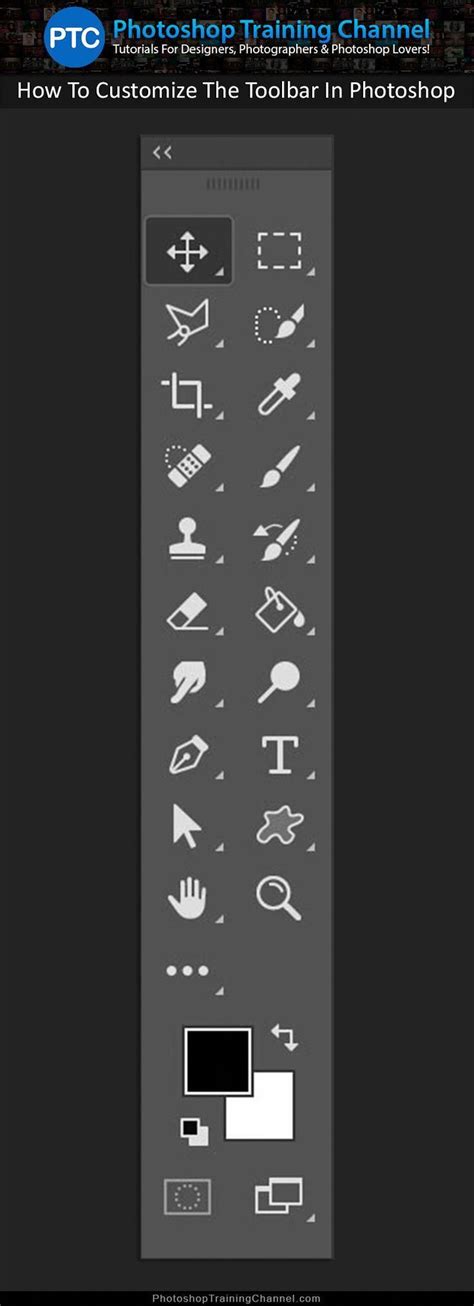 Video tutorial showing you how to customize the toolbar in Photoshop to ...