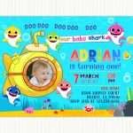 Baby Shark Birthday Invitation with Photo - Perfect Party Prints