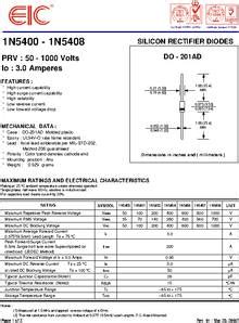 1N5408 datasheet - Silicon Rectifier Diodes