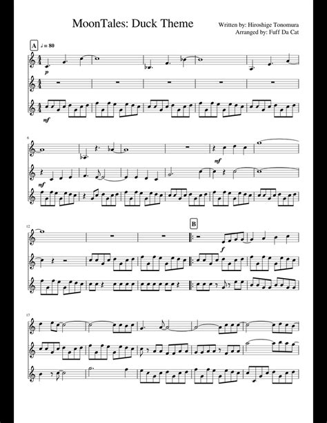 DuckTales: Moon Theme sheet music for Trumpet download free in PDF or MIDI