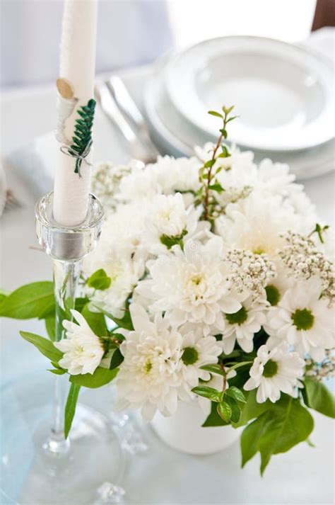 First Holy Communion Ceremony Table Setting Stock Image - Image of ...