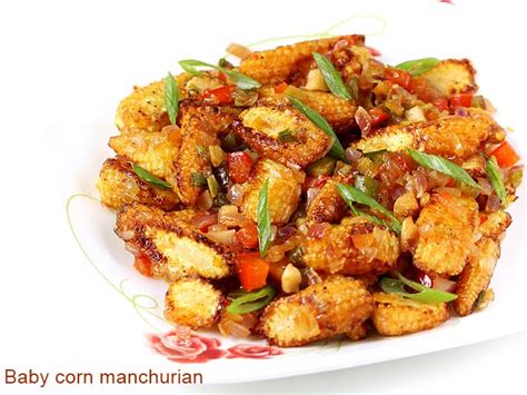 Baby Corn Manchurian - Swasthi's Recipes