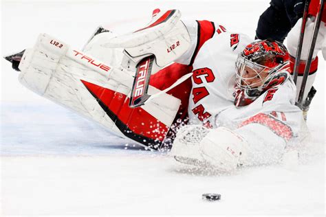 Hurricanes goaltender Frederik Andersen leaves game vs. Stars with ...