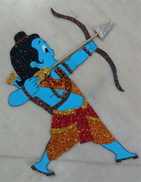 Glitter Rama | Dussehra craft for kids, Diwali craft, Diwali diy